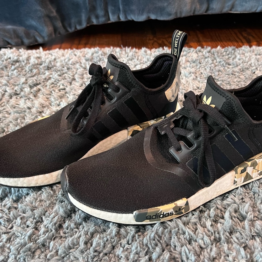 Mens black and camo NMD adidas